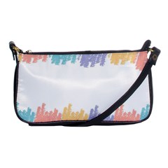 Border Frame Colorful Brush Strokes Shoulder Clutch Bag by Pakjumat