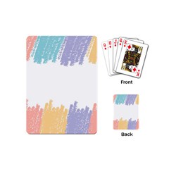 Border Frame Colorful Brush Strokes Playing Cards Single Design (mini) by Pakjumat