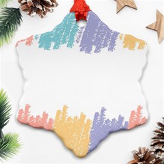 Border Frame Colorful Brush Strokes Snowflake Ornament (two Sides) by Pakjumat