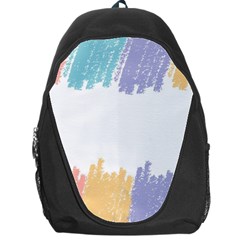 Border Frame Colorful Brush Strokes Backpack Bag by Pakjumat