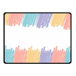 Border Frame Colorful Brush Strokes Two Sides Fleece Blanket (Small) 45 x34  Blanket Front