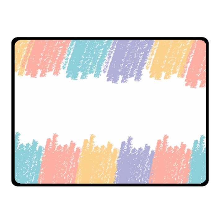 Border Frame Colorful Brush Strokes Two Sides Fleece Blanket (Small)