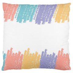 Border Frame Colorful Brush Strokes Standard Premium Plush Fleece Cushion Case (one Side) by Pakjumat