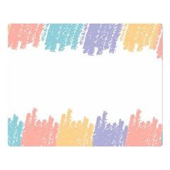 Border Frame Colorful Brush Strokes Two Sides Premium Plush Fleece Blanket (large) by Pakjumat