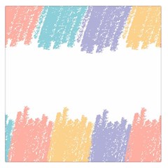 Border Frame Colorful Brush Strokes Square Satin Scarf (36  X 36 ) by Pakjumat