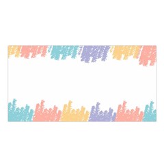 Border Frame Colorful Brush Strokes Satin Shawl 45  X 80  by Pakjumat