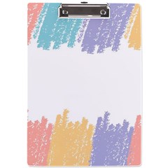 Border Frame Colorful Brush Strokes A4 Acrylic Clipboard by Pakjumat