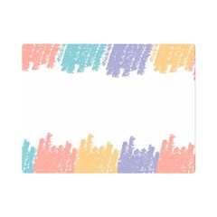 Border Frame Colorful Brush Strokes Premium Plush Fleece Blanket (mini) by Pakjumat