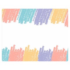 Border Frame Colorful Brush Strokes Premium Plush Fleece Blanket (medium) by Pakjumat