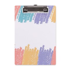 Border Frame Colorful Brush Strokes A5 Acrylic Clipboard by Pakjumat