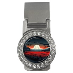 Winter Painting Moon Night Sky Money Clips (cz)  by Pakjumat