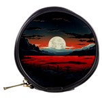 Winter Painting Moon Night Sky Mini Makeup Bag Back