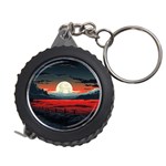 Winter Painting Moon Night Sky Measuring Tape Front