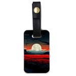 Winter Painting Moon Night Sky Luggage Tag (one side) Front