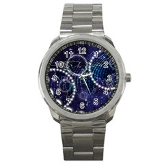 Continents Stars Networks Internet Sport Metal Watch by Pakjumat