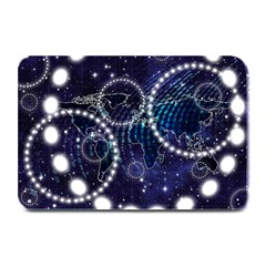 Continents Stars Networks Internet Plate Mats by Pakjumat