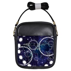 Continents Stars Networks Internet Girls Sling Bag by Pakjumat