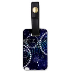 Continents Stars Networks Internet Luggage Tag (one Side) by Pakjumat