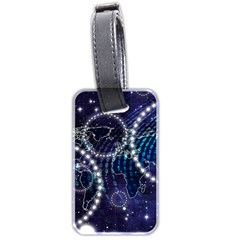 Continents Stars Networks Internet Luggage Tag (two Sides) by Pakjumat