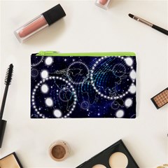 Continents Stars Networks Internet Cosmetic Bag (xs) by Pakjumat