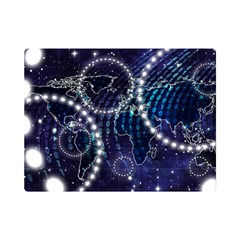 Continents Stars Networks Internet Premium Plush Fleece Blanket (mini) by Pakjumat