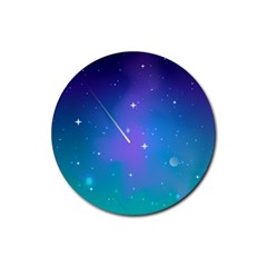 Stars Sky Cosmos Galaxy Rubber Coaster (round)