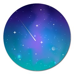 Stars Sky Cosmos Galaxy Magnet 5  (round) by Pakjumat