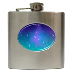 Stars Sky Cosmos Galaxy Hip Flask (6 Oz) by Pakjumat