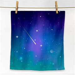 Stars Sky Cosmos Galaxy Face Towel by Pakjumat