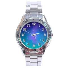 Stars Sky Cosmos Galaxy Stainless Steel Analogue Watch by Pakjumat