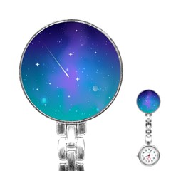 Stars Sky Cosmos Galaxy Stainless Steel Nurses Watch by Pakjumat