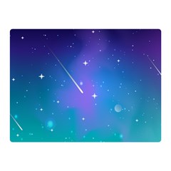 Stars Sky Cosmos Galaxy Two Sides Premium Plush Fleece Blanket (mini) by Pakjumat