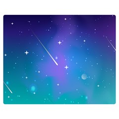 Stars Sky Cosmos Galaxy Two Sides Premium Plush Fleece Blanket (medium) by Pakjumat