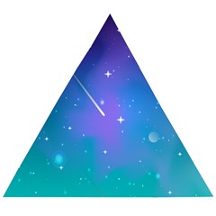 Stars Sky Cosmos Galaxy Wooden Puzzle Triangle by Pakjumat