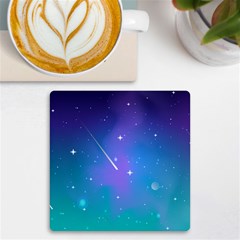 Stars Sky Cosmos Galaxy Uv Print Square Tile Coaster  by Pakjumat