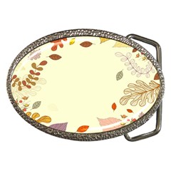 Autumn Border Frame Background Belt Buckles by Pakjumat