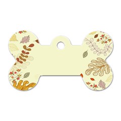 Autumn Border Frame Background Dog Tag Bone (one Side) by Pakjumat