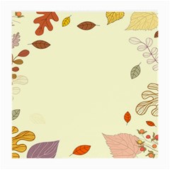 Autumn Border Frame Background Medium Glasses Cloth by Pakjumat