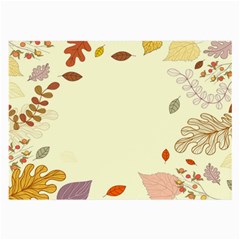 Autumn Border Frame Background Large Glasses Cloth (2 Sides)