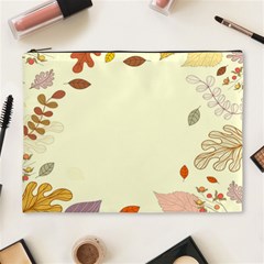 Autumn Border Frame Background Cosmetic Bag (xl) by Pakjumat