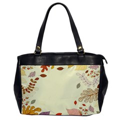 Autumn Border Frame Background Oversize Office Handbag by Pakjumat