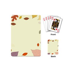 Autumn Border Frame Background Playing Cards Single Design (mini) by Pakjumat