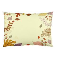 Autumn Border Frame Background Pillow Case (two Sides) by Pakjumat