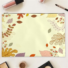 Autumn Border Frame Background Cosmetic Bag (xxl) by Pakjumat