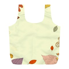 Autumn Border Frame Background Full Print Recycle Bag (l) by Pakjumat