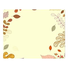 Autumn Border Frame Background Two Sides Premium Plush Fleece Blanket (large) by Pakjumat