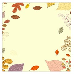 Autumn Border Frame Background Square Satin Scarf (36  X 36 ) by Pakjumat