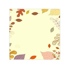 Autumn Border Frame Background Square Satin Scarf (30  X 30 ) by Pakjumat