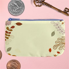 Autumn Border Frame Background Large Coin Purse by Pakjumat