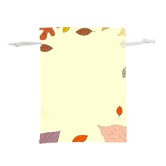 Autumn Border Frame Background Lightweight Drawstring Pouch (l) by Pakjumat